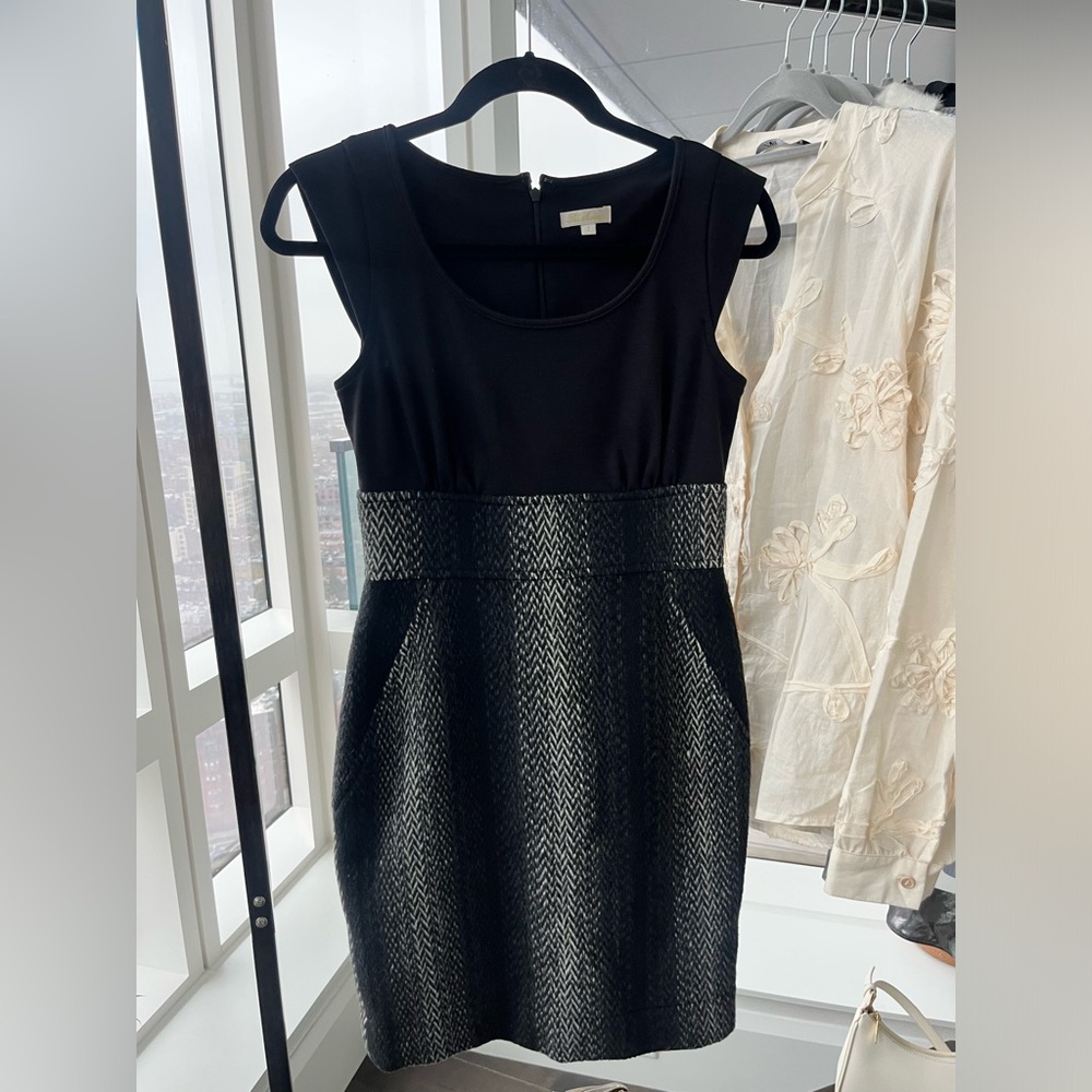 Shoshanna Wool Professional Cocktail Dress in Black/Gray